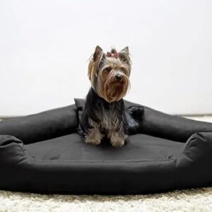 Ultra Soft Reversible Velvet Pet Sofa Bed in Black